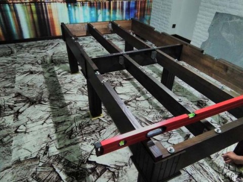 Сборка уникального бильярдного стола размером 9 футов ДОМАШНИЙ ЛЮКС III