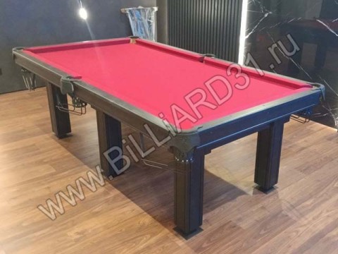 Сборка в Белгороде бильярдного стола ОМЕГА III 8 футов (soho-dark, burgundy)