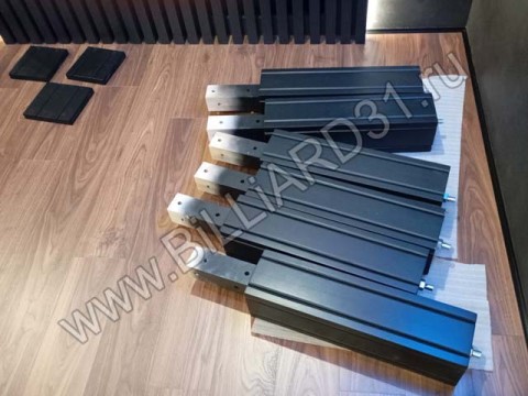 Сборка в Белгороде бильярдного стола ОМЕГА III 8 футов (soho-dark, burgundy)