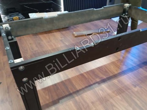 Сборка в Белгороде бильярдного стола ОМЕГА III 8 футов (soho-dark, burgundy)