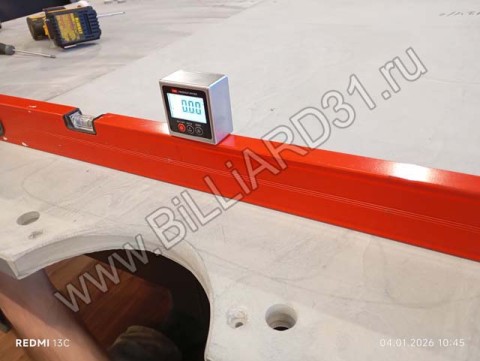 Сборка в Белгороде бильярдного стола ОМЕГА III 8 футов (soho-dark, burgundy)