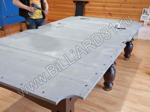 Сборка профессионального бильярда АРСЕНАЛ II 10 футов на сланце (Белгород, Дубовое)