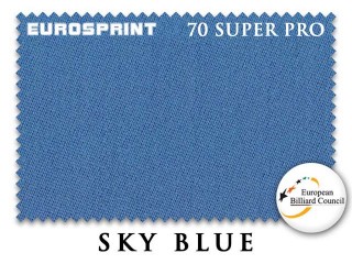 Бильярдное сукно EUROSPRINT 70 SUPER PRO 198 см SKY BLUE