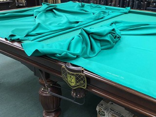 Заказ бильярдного сукна Manchester 45 для перетяжки 9-ти футового стола